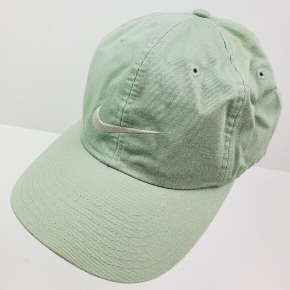 Nike Vintage Swoosh Strapback Hat Cap Taiwan Embroidered Logo U8SSH 100% Cotton - Picture 1 of 9